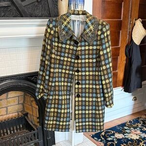 Chic Polka Dot Women's vintage  Coat- worn a few times